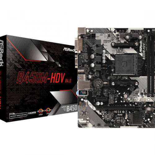 ASRock MB B450M-HDV R4.0 AM4 M-ATX D-Sub