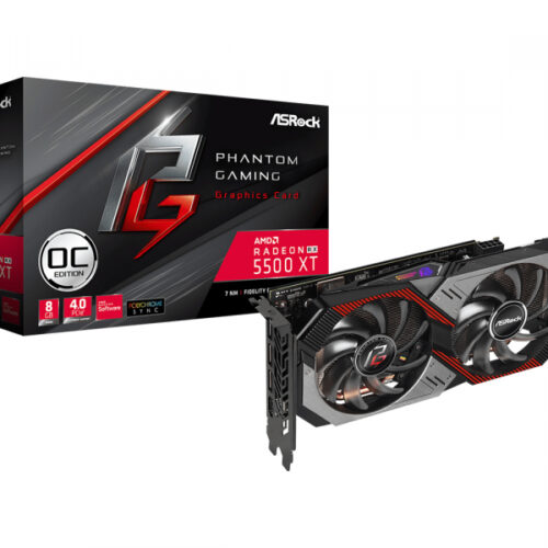 ASRock VGA Radeon RX 5500 XT 8GB Phantom Gaming D OC |90-GA1NZZ-00UANF