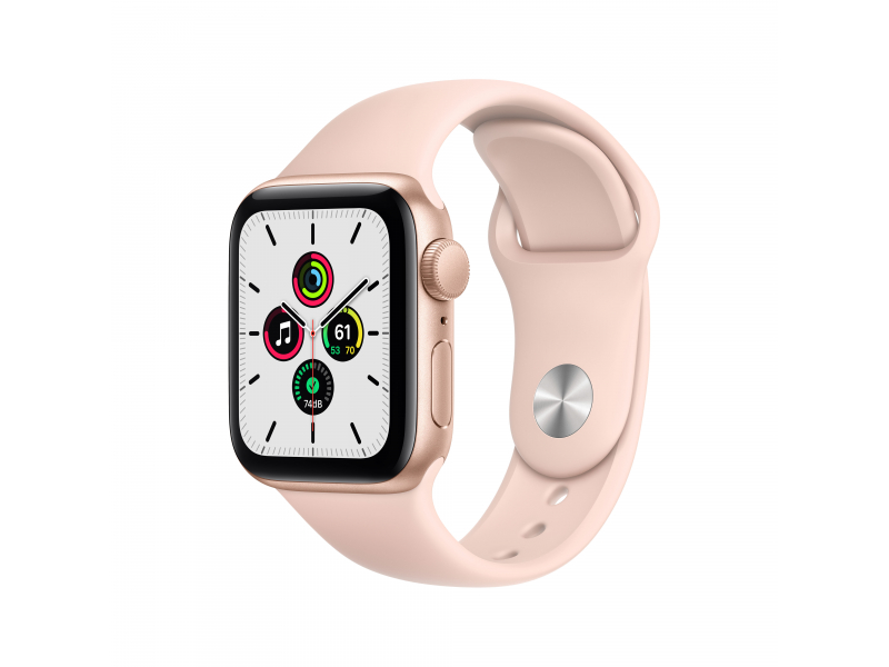 Apple Watch SE Gold Aluminium 40mm Pink Sand Sport Band DE MYDN2FD