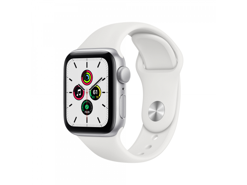 Apple Watch SE Silver Aluminium 40mm White Sport Band DE MYDM2FD