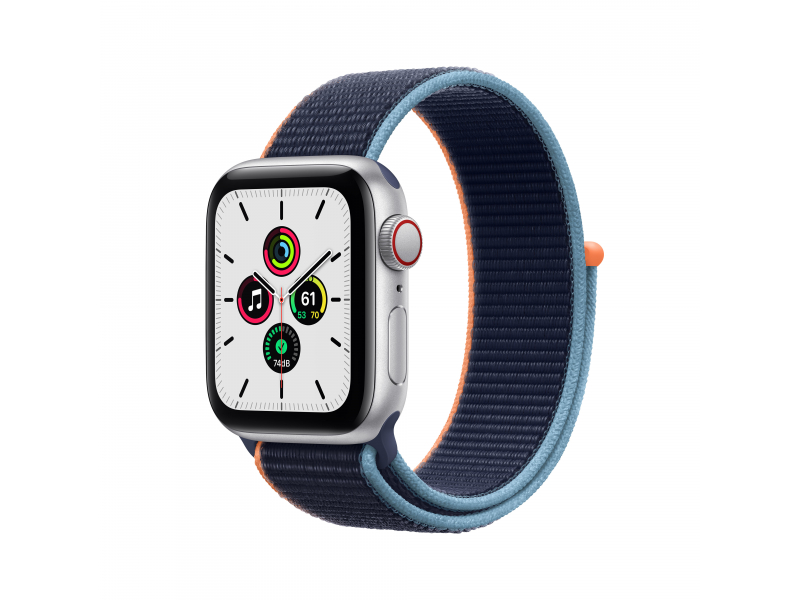 Apple Watch SE Silver Aluminium 4G Deep Navy Sport Loop DE MYEG2FD