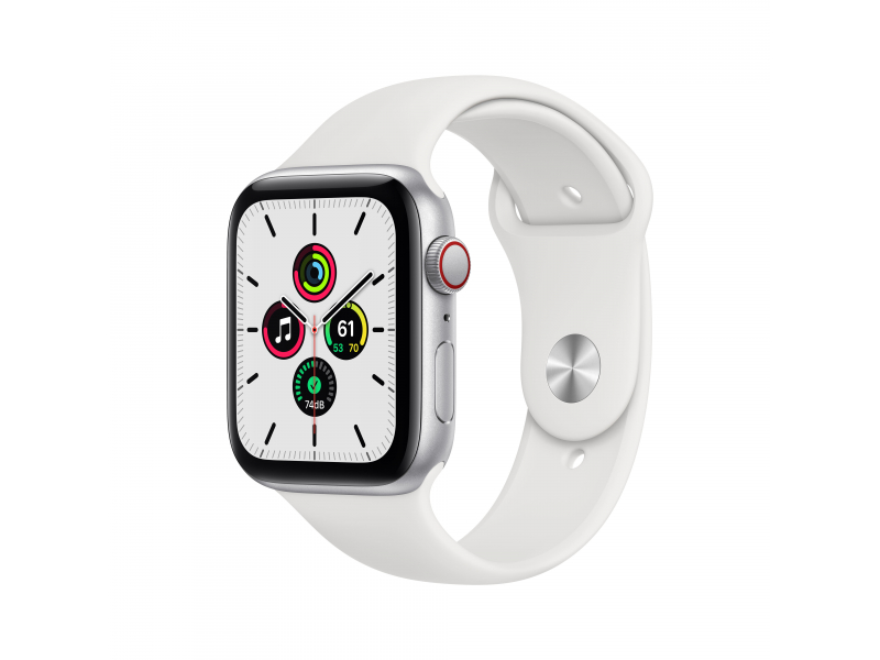 Apple Watch SE Silver Aluminium 4G White Sport Band DE MYEV2FD