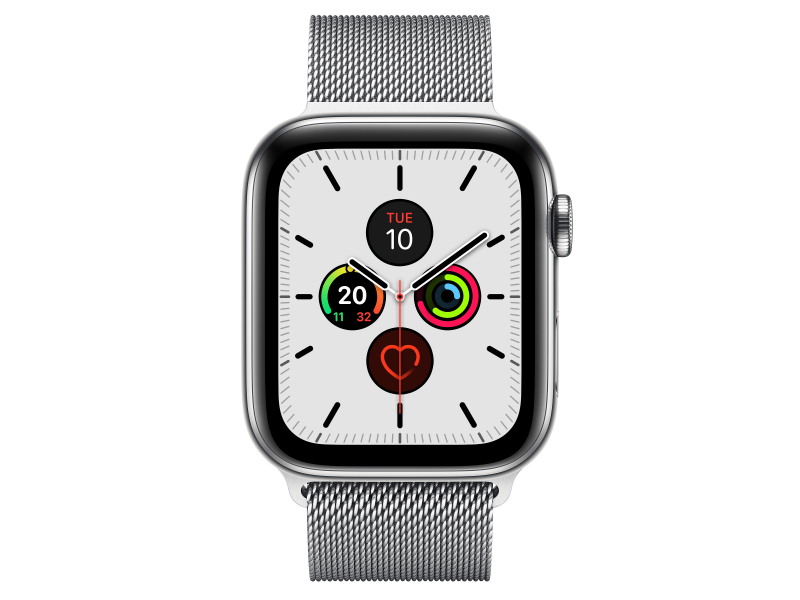 Apple Watch Series 5 - OLED - Touchscreen - 32 GB - Wi-Fi - GPS (satellite) - 47.8 g MWWG2FD