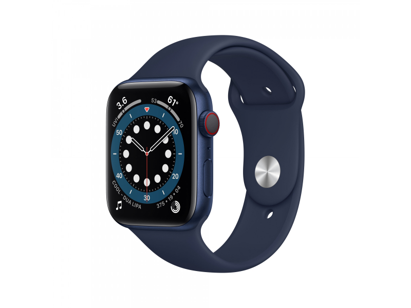 Apple Watch Series 6 Blue Aluminium 4G Deep Navy Sport Band DE M09A3FD
