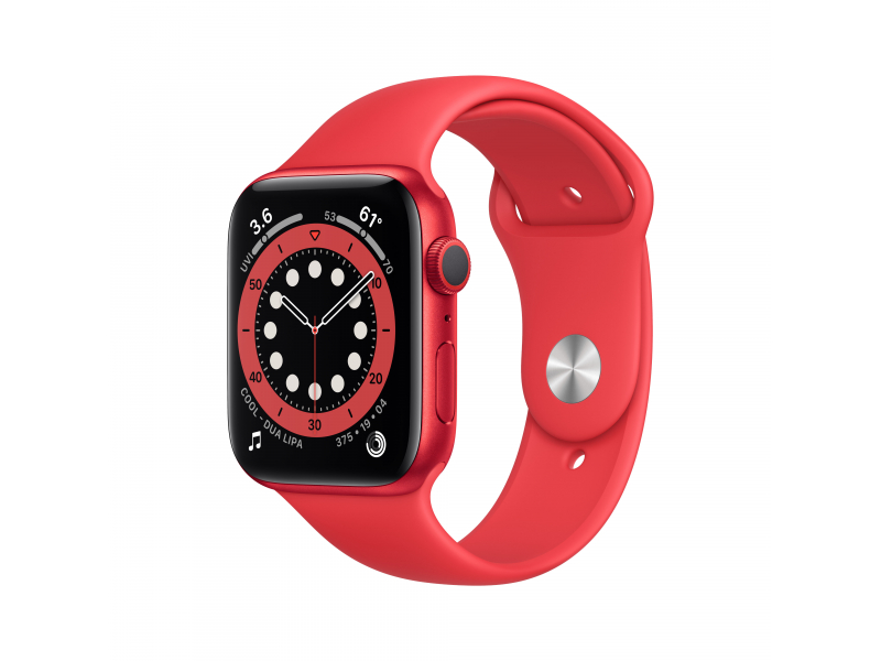 Apple Watch Series 6 GPS 44mm Red Alu Case Red Sport Band - M00M3FD