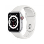 Apple Watch Series 6 GPS + Cell 40mm Silver Alu White Sport Band - M06M3FD