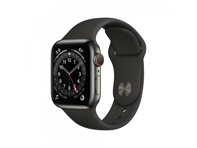 Apple Watch Series 6 Graphite Stainless Steel 4G Sport Band DE M06X3FD