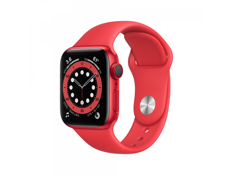 Apple Watch Series 6 Red Aluminium 4G Red Sport Band DE M06R3FD