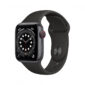 Apple Watch Series 6 Space Grey Aluminium 4G Black Sport Band DE M06P3FD