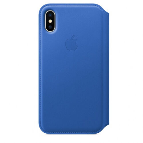 Apple iPhone X Leather Folio Electric Blue MRGE2ZM