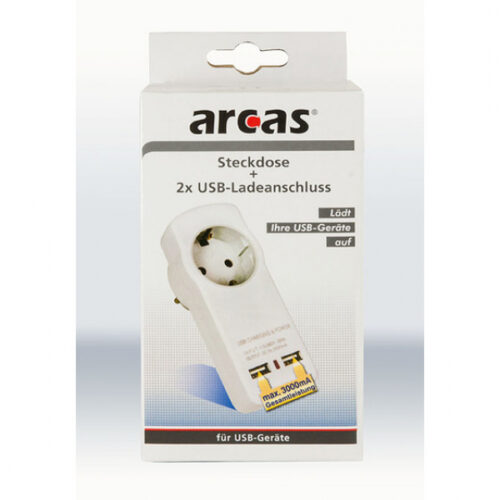 Arcas Adapter plug with max. 3000mA USB charging ports Retail