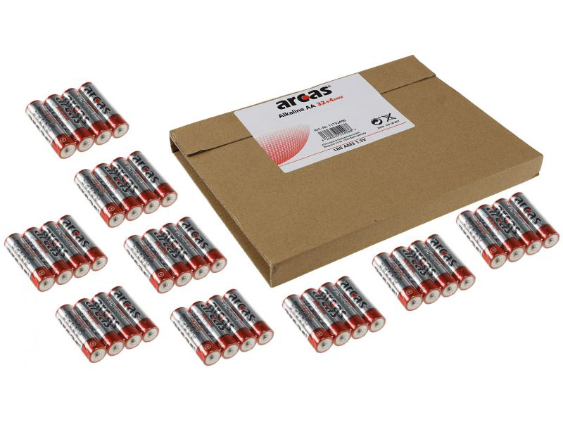 Battery ARCAS Alkaline Mignon AA LR6 (32+4 pcs.)
