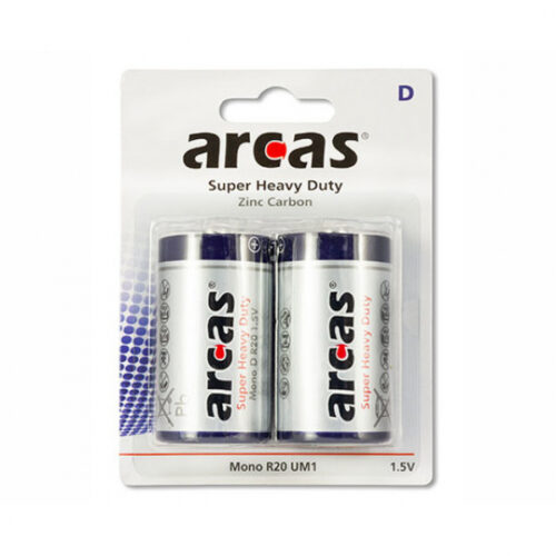 Battery ARCAS Super Heavy Duty Mono D LR20 (2 Pcs.)