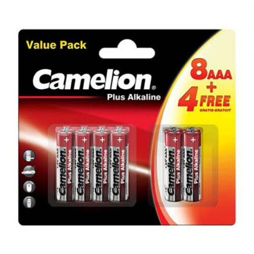 Battery Camelion Plus Alkaline LR03 Micro AAA (8 Pcs + 4 Free)