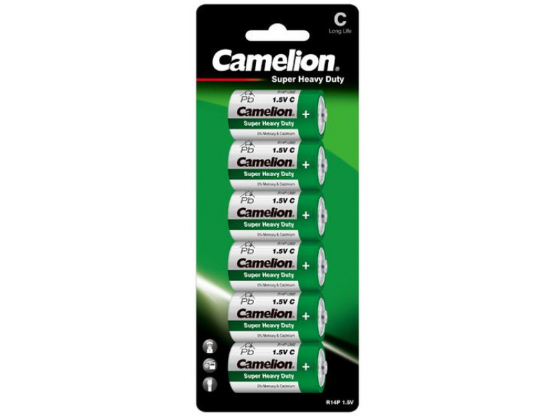 Battery Camelion Super Heavy Duty Grün Baby C LR14 (6 Pcs.)