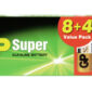 Battery GP Super Alkaline LR06 Mignon AA (8 Pcs.+4)  03015AB8+4