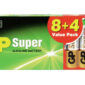 Battery GP Super Alkaline R03 Micro AAA (8 Pcs.+4) 03024AB8+4
