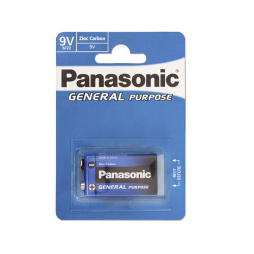 Battery Panasonic General Purpose 9V Block 6F22 (1 Pcs.)