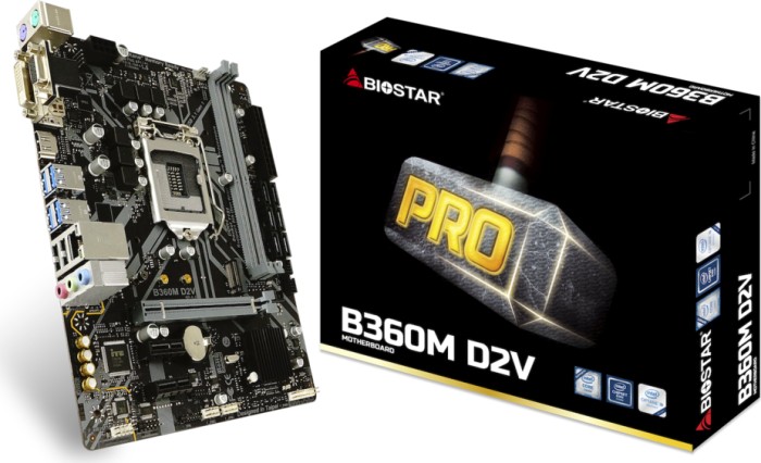 Biostar MB B360M D2V B360 S1151 mATX Intel B360M D2V