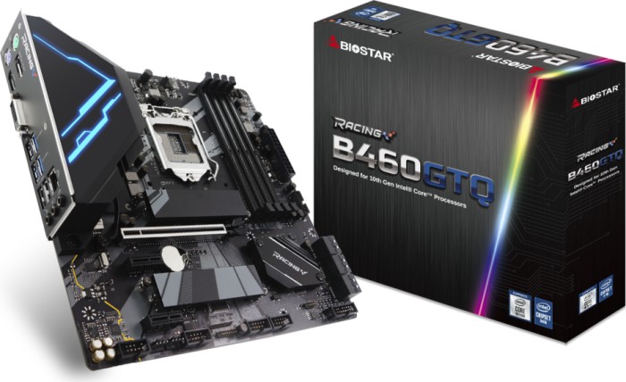 Biostar RACING B460GTQ Motherboard micro ATX LGA1200-Sockel B460GTQ