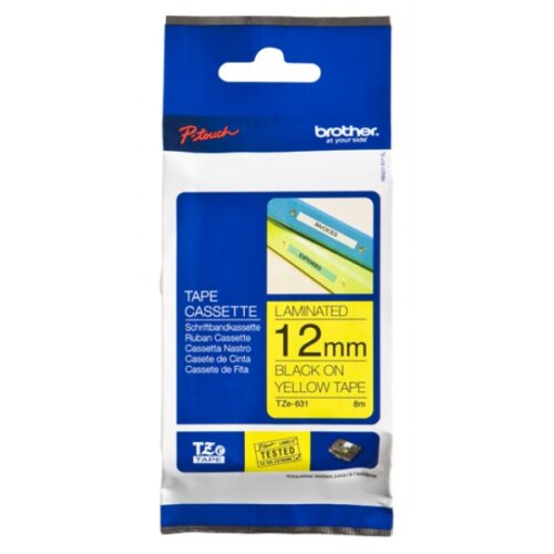 Brother TZE631 - Black on yellow - TZe - 1.2 cm - 8 m TZE631