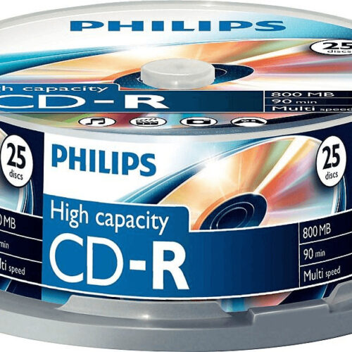 CD-R Philips 800MB 25er Spindel Multi Speed CR8D8NB25