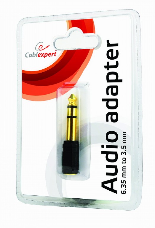 CableXpert 6,35 mm bis 3,5 mm Audioadapterstecker A-6.35M-3.5F