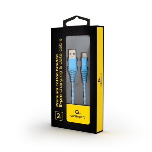 CableXpert 8-Pin Kabel mit Metallanschlüssen 2 m CC-USB2B-AMLM-2M-VW