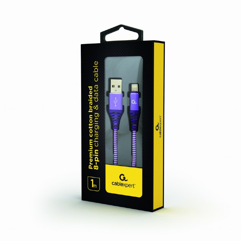 CableXpert 8-pin Charging Cable 1m purple
