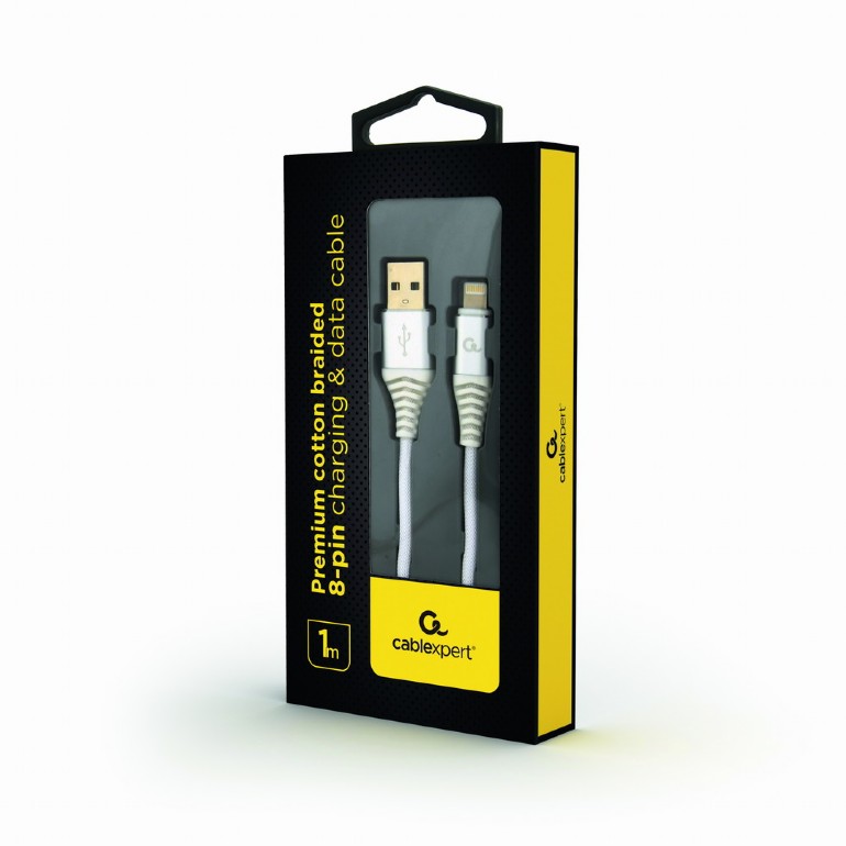 CableXpert 8-pin charging cable 1 m silver