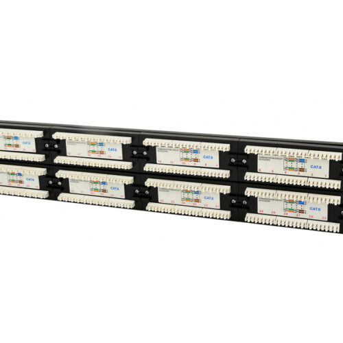 CableXpert Cat.6 48 port patch panel with rear cable manag. NPP-C648CM-001