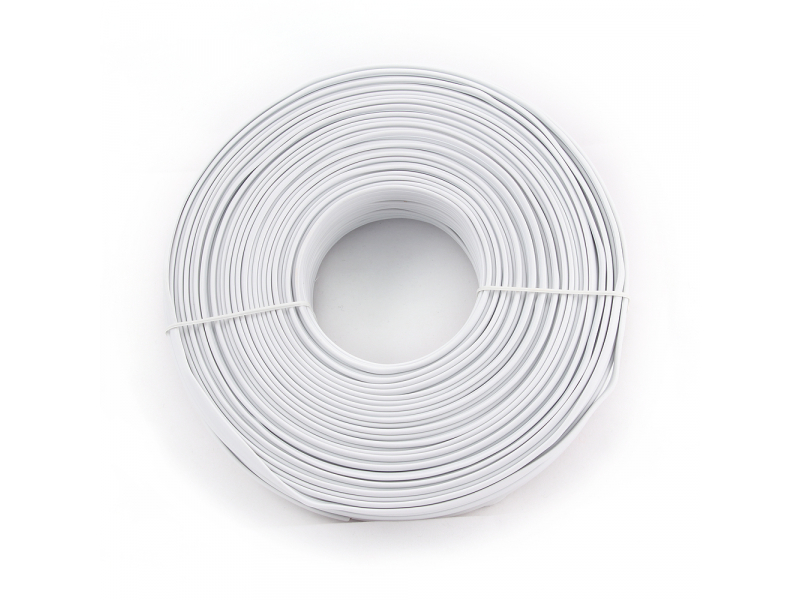 CableXpert Flat Telefonkabel stranded 100m white 2 wires  TC1000S2-100M