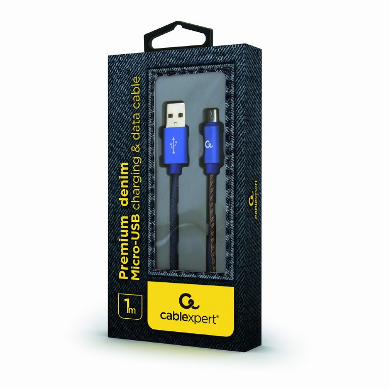 CableXpert Micro-USB-Kabel 1,8 m CC-USB2J-AMmBM-1M-BL
