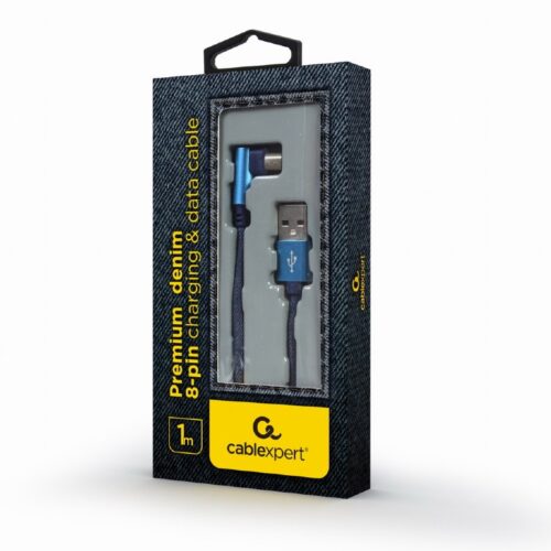 CableXpert Micro-USB-Kabel mit Metallanschlüssen 1,8m CC-USB2J-AMmBML-1M-BL