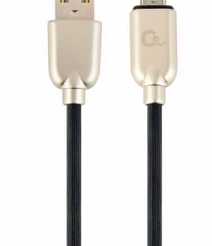 CableXpert Micro-USB charging cable 1 m Black CC-USB2R-AMmBM-1M