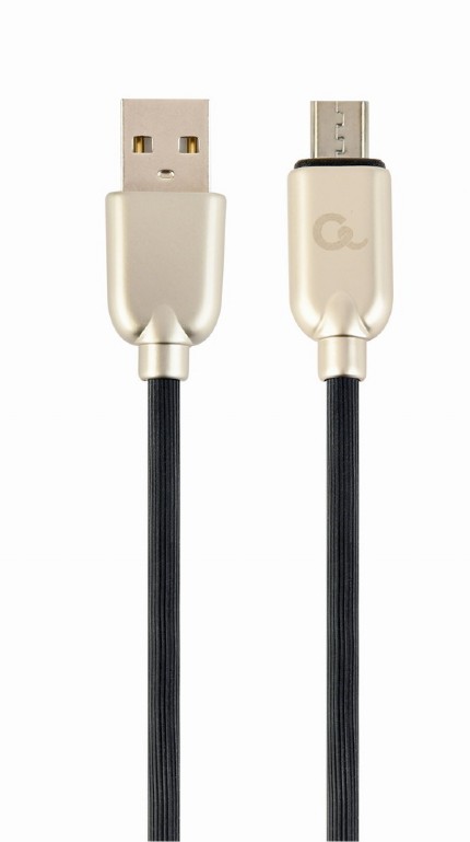 CableXpert Micro-USB charging cable 1 m Black CC-USB2R-AMmBM-1M
