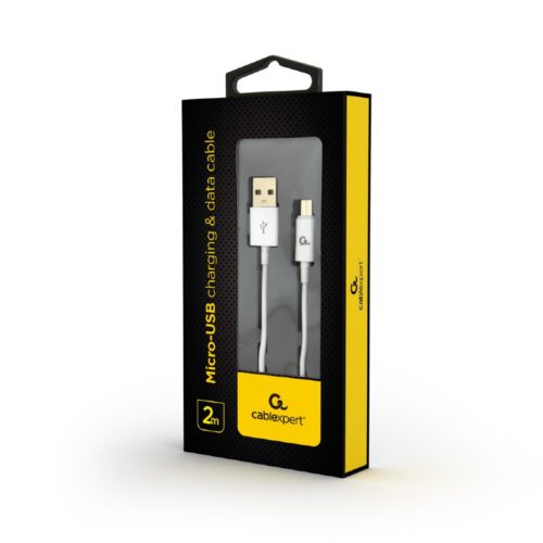 CableXpert Micro-USB charging cable 2 m CC-USB2P-AMmBM-2M-W