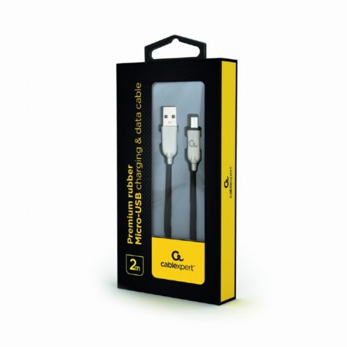 CableXpert Micro-USB charging cable 2 m black  CC-USB2R-AMmBM-2M