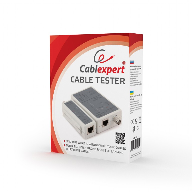 CableXpert NCT-1 Kabel-Tester für RJ45 und RG-58 NCT-1
