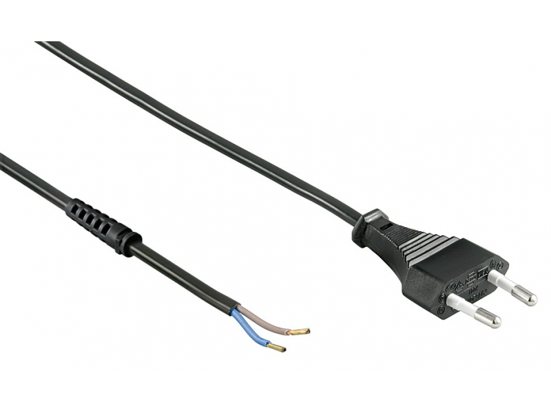 CableXpert Power cord euro plug to free ends 1.5 m black PC-184F