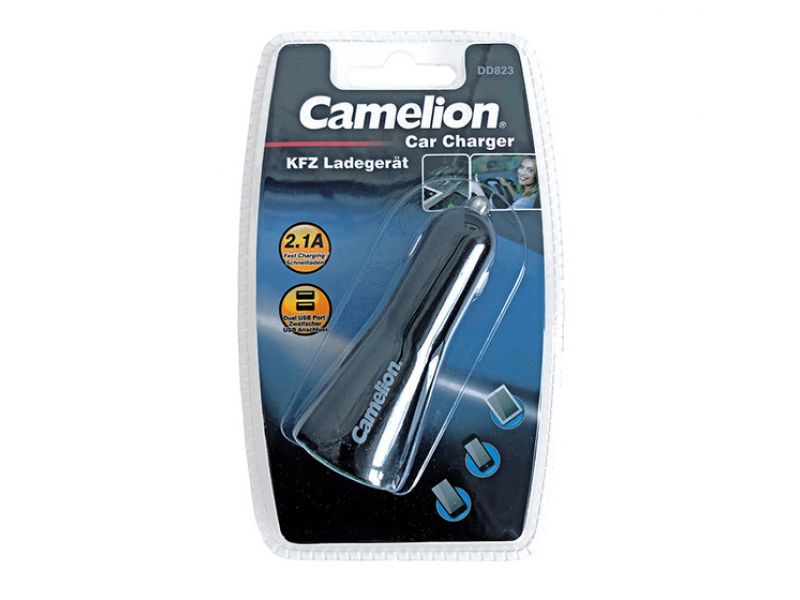 Camelion 2 USB Ports car Charger Adapter