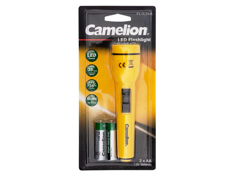 Camelion LED Flashlight FL1L2AA2R6P Torch (1 Pcs.)