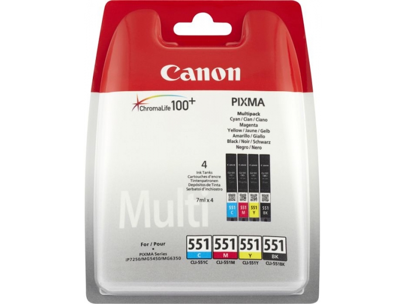 Canon Patrone CLI-551 Photo Value Pack 4er-Pack 6508B005