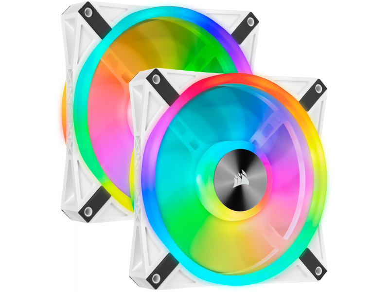 Corsair Fan iCUE QL140 RGB LED PWM Dual Fan Kit White CO-9050106-WW