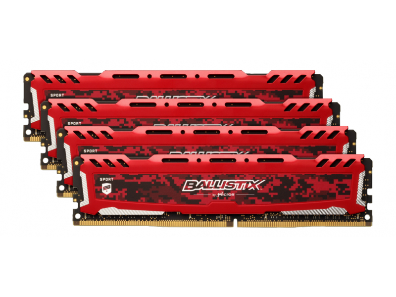 Crucial Ballistix Sport LT series Rot DDR4-3000 CL15 32GB BLS4K8G4D30AESEK