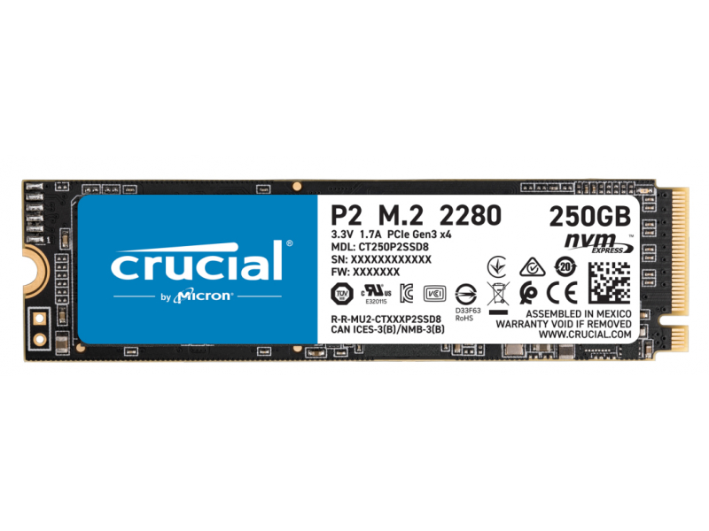 Crucial P2 - 250 GB - M.2 - 2100 MB