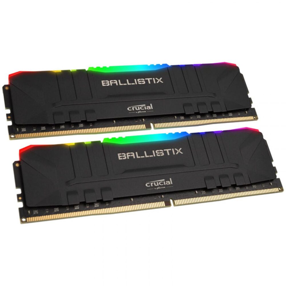 DDR4 32GB KIT 2x16GB PC 3200 Crucial Ballistix RGB BL2K16G32C16U4BL black