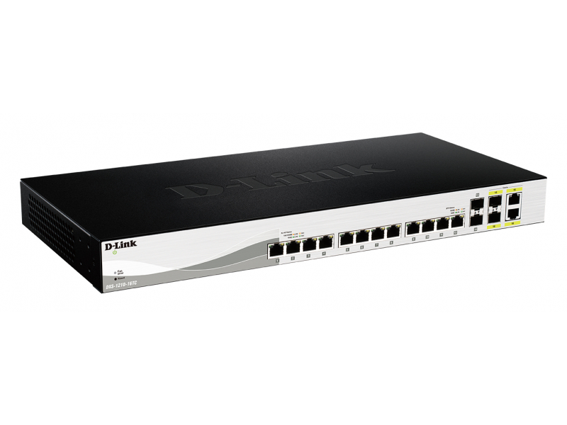 DLINK 16-Port Smart Managed 10G Switch 2x SFP+ 2x - DXS-1210-16TC