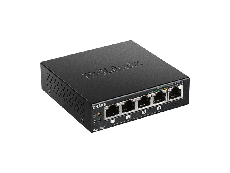 DLINK Switch 5-Port Desktop Gigabit Po - DGS-1005P