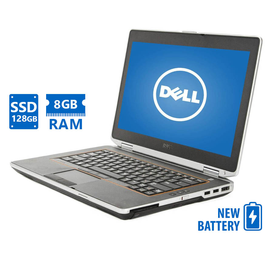 Dell Latitude E6420 i5-2410M/14"/8GB/128GB SSD/DVD/New Battery/ Grade A Refurbished Laptop